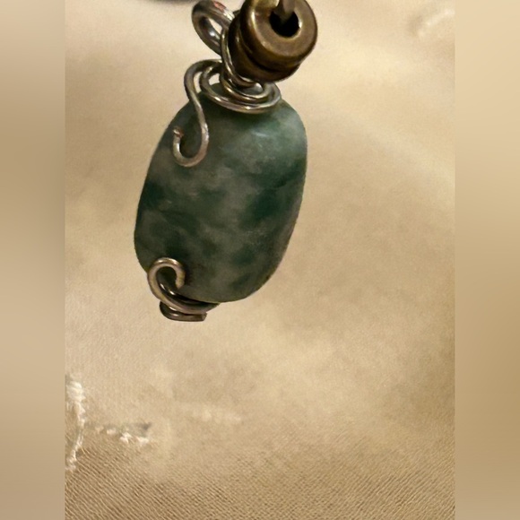 🪨Amazonite nuggets with silver wirework necklace bracelet & earrings - Picture 8 of 11